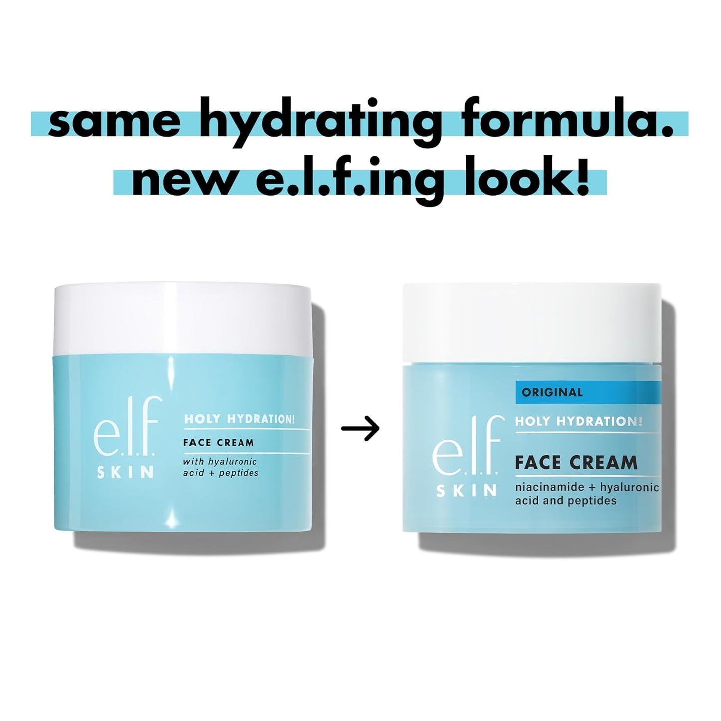 e.l.f. SKIN Mini Holy Hydration! Face Cream, Moisturizer For Nourishing & Plumping Skin, Infused With Hyaluronic Acid, Vegan & Cruelty-Free, 0.529 Oz