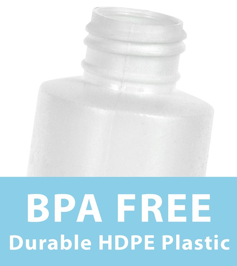 4 oz / 120 ml White Plastic HDPE Refillable Cylinder Squeeze Bottle with Gold Lotion Pump (12 Pack)