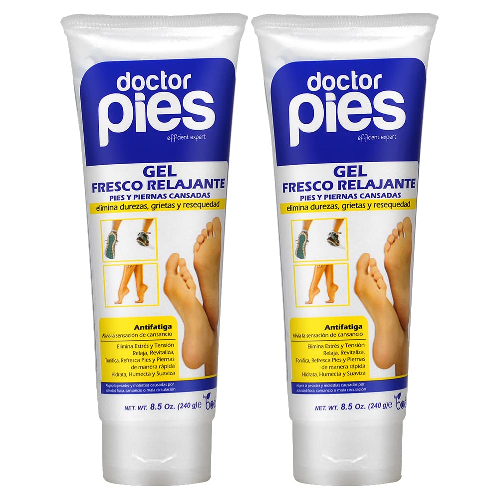 BOE Doctor Pies Gel Fresco Relajante (Feet Cool Relaxing Gel) 8.5oz (Pack of 2)