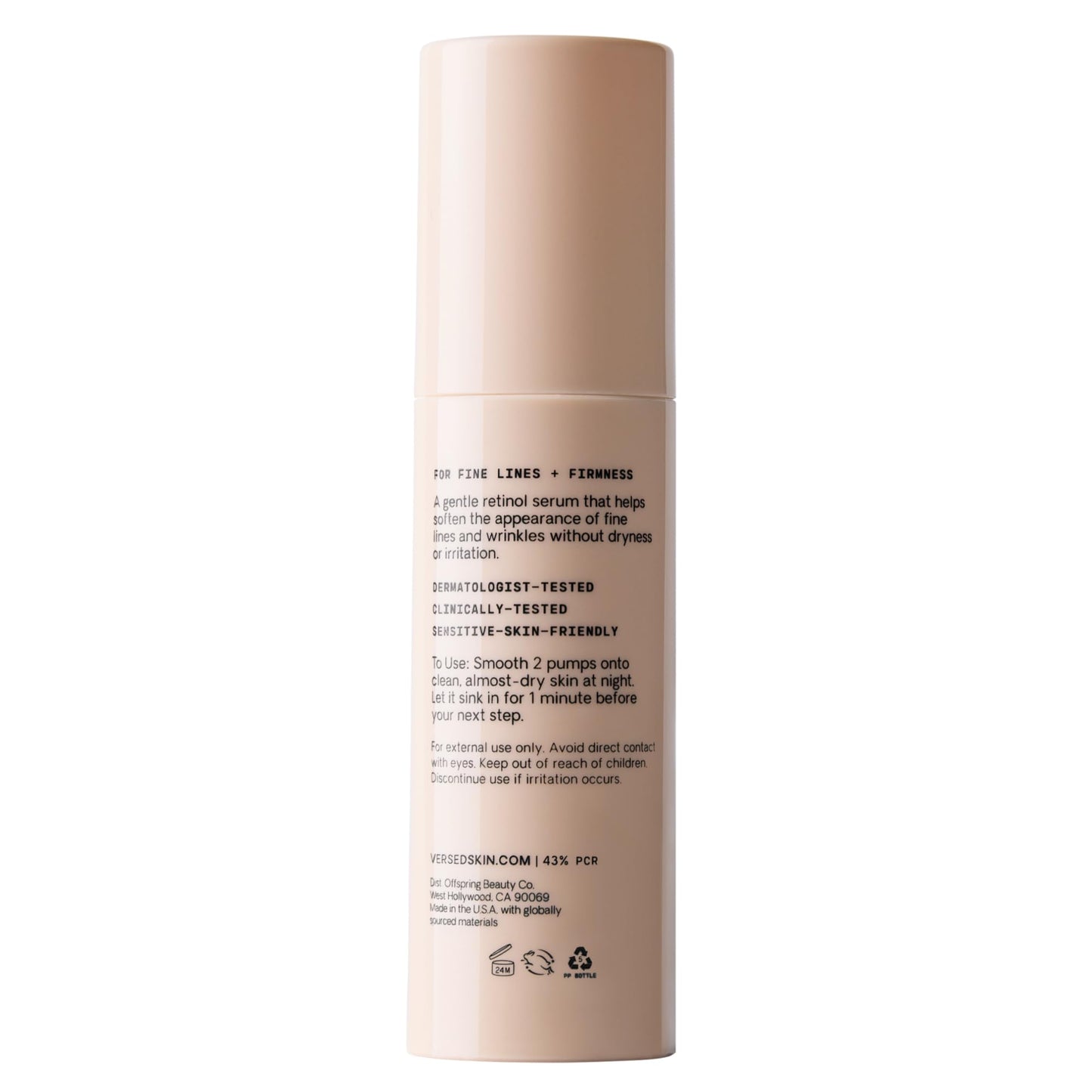 Versed Press Restart Gentle Retinol Serum - Bakuchiol Anti-Aging for Even Skin Tone, Fine Lines and Wrinkles for Sensitive Skin (Press Restart Retinol Serum - 1 Fl Oz (Pack of 1))