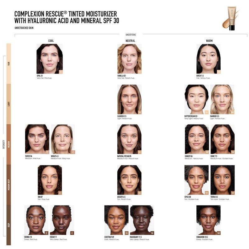 bareMinerals Complexion Rescue Tinted Moisturizer for Face with SPF 30, Full Size, Terra 8.5, Vegan, Cruelty-Free & Dermatologist-Tested