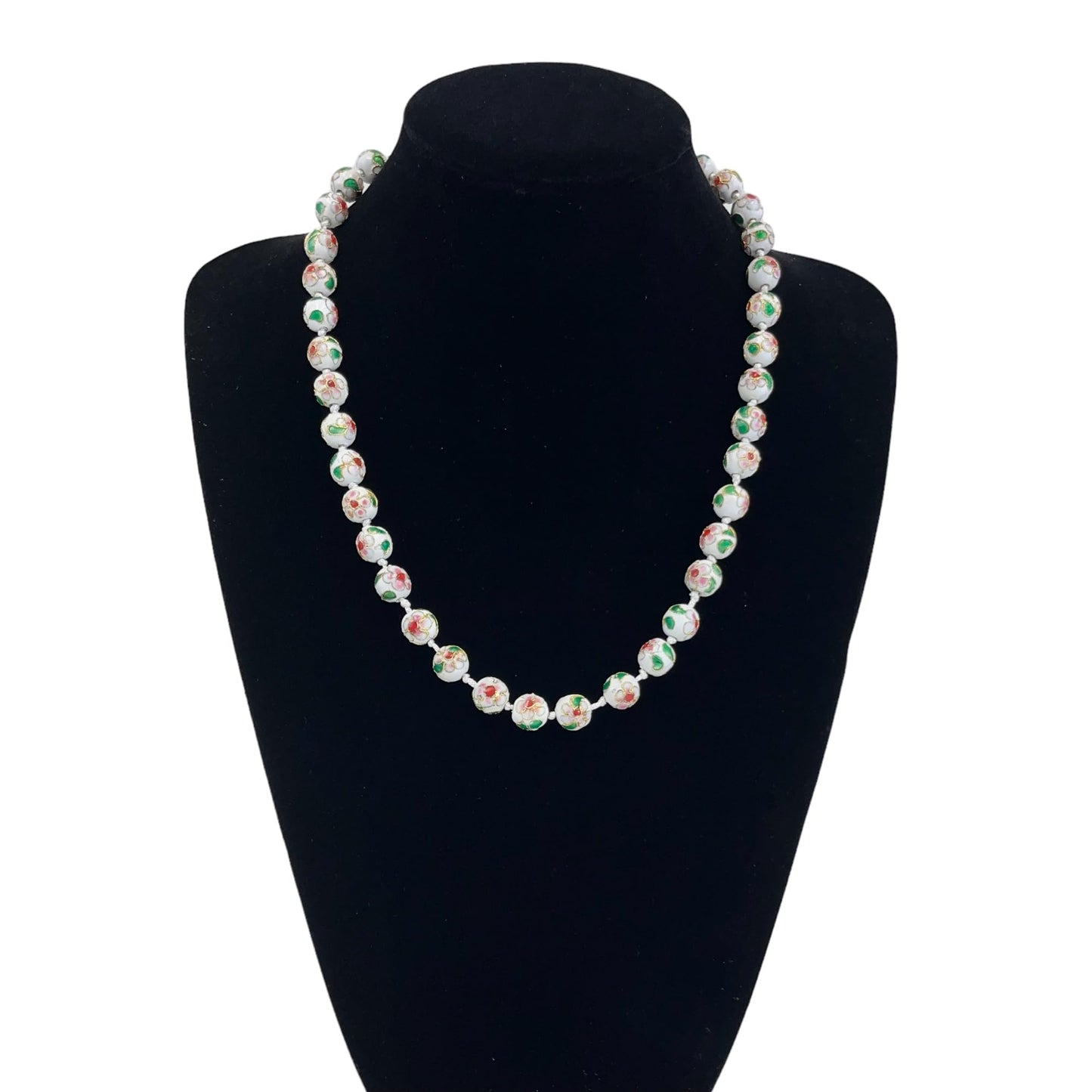 Expo International 10mm x 10mm Cloisonne Pack of 16 | White Multi Jewelery Beads