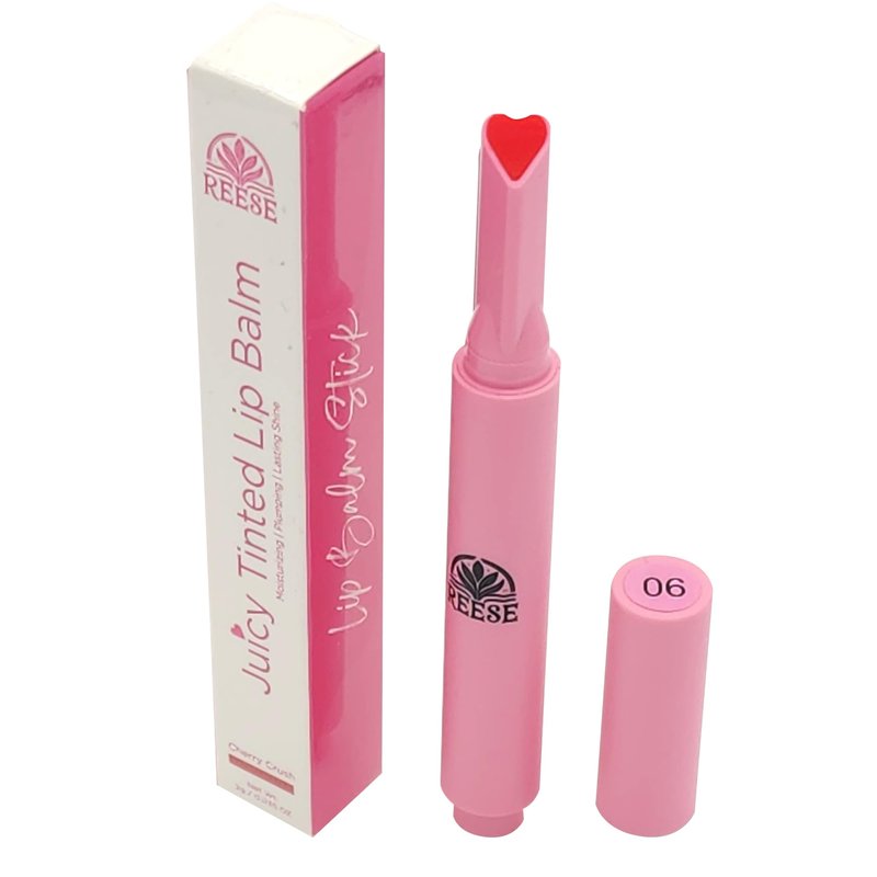 Hydrating Lip Balm - Reese Tinted Lip Balm - Plumping, Vegan Gloss with Lasting Shine - Moisturizing, Creamy, and Long-Lasting for Lip Care Lovers - Cherry Crush