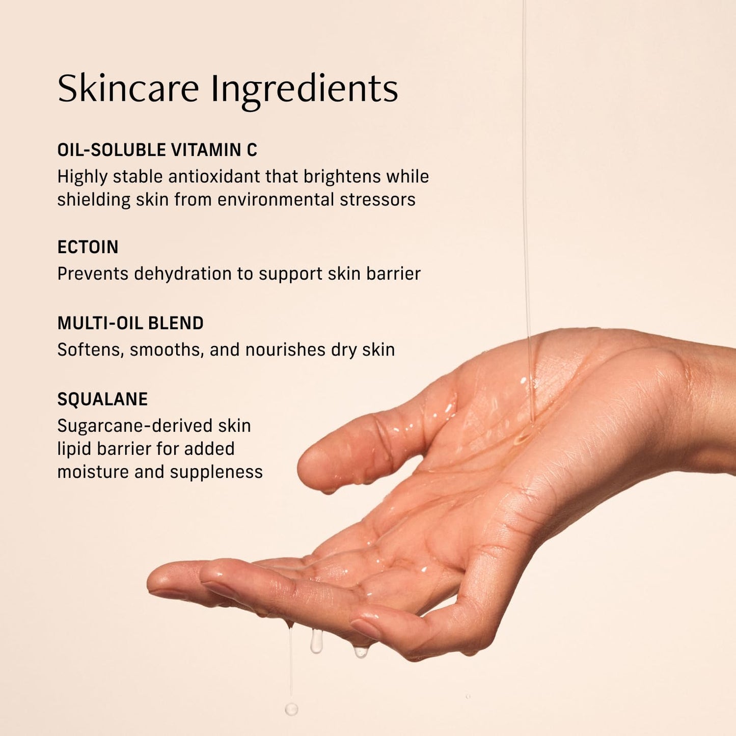 Vitamin C Body Oil for Glowing Skin - Nourishing Santal Scented Serum | 4.2 Fl Oz