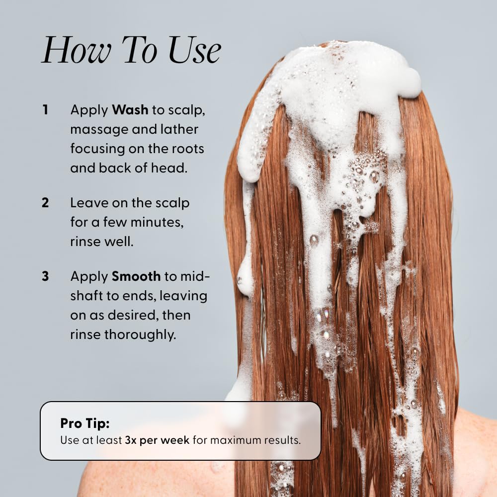 Arey Shower Duo | Daily Wash Shampoo and Smooth Conditioner Set | Delay + Reduce the Signs of Aging Grey Hair | Retain Moisture, Promote Smoothness | Vegan, Gluten-Free & Cruelty Free (2 Pack)
