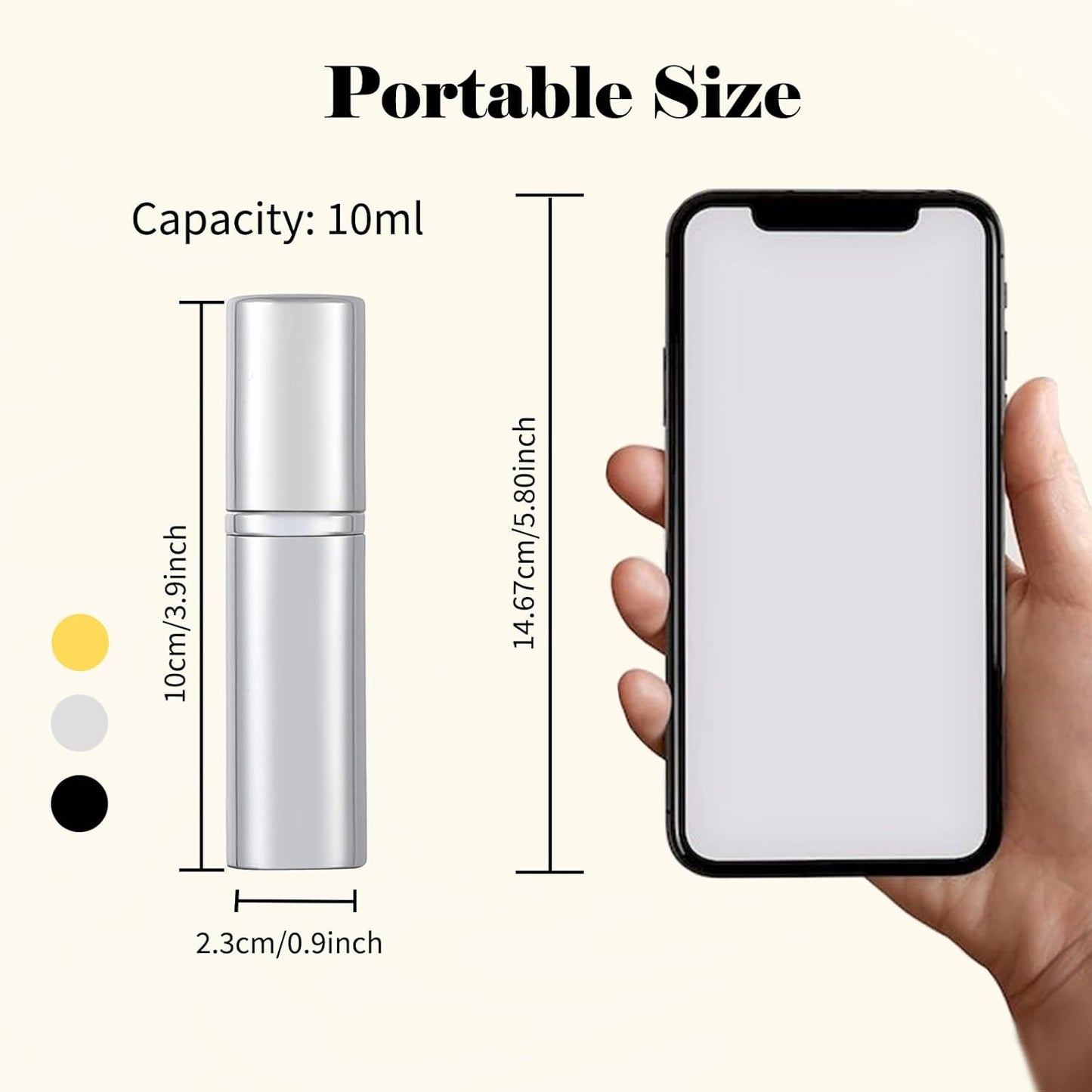 4pcs Mini Perfume Travel Bottle, Perfume Atomiser Refillable, 5ML Spray Bottles, Portable for Travel Holiday, Outdoor Activities and Business