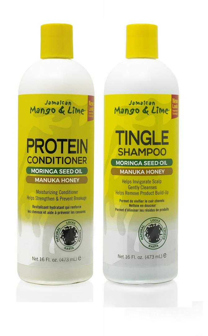 Jamaican Mango & Lime Love Your Locs Tingle Shampoo & Conditioner Set - Strengthening Hair Care for Locs & Braids | 16oz