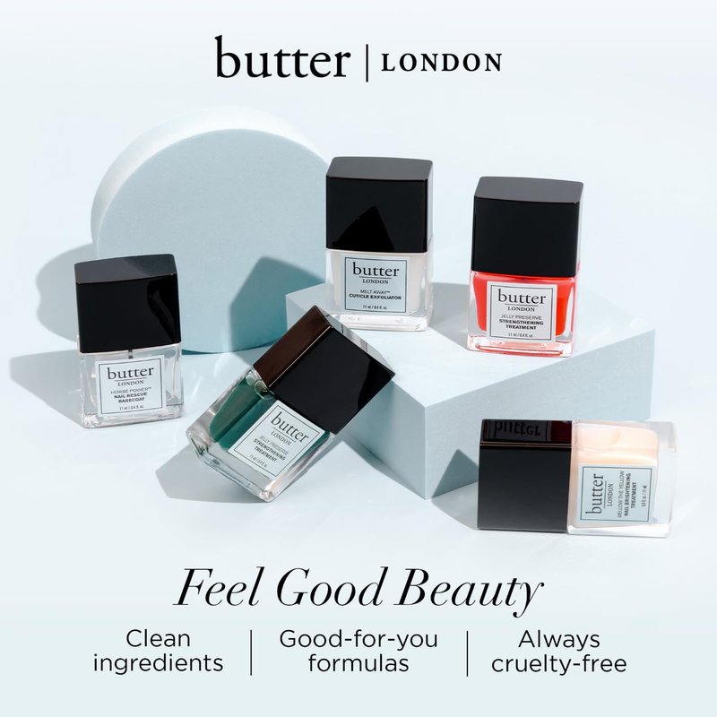 butter LONDON Base Coat Nail Polish, Horse Power - Nail Rescue Basecoat Helps Restore & Repair Damaged Nails - Nail Strengthener Helps Nail Growth & Prevent Staining - Cruelty & Gluten Free Nail Care