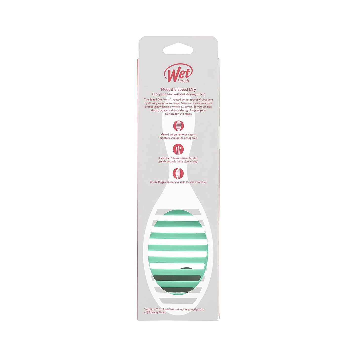 Wet Brush Speed Dry Hair Brush - Pink - Vented Design and Ultra Soft HeatFlex Bristles Are Blow Dry Safe With Ergonomic Handle Manages Tangle and Uncontrollable Hair - Pain-Free