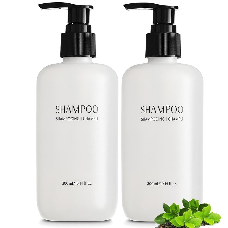 Shampoo Conditioner Body Wash and Lotion Kit 4 Pump Bottles Per Case Each 10.14 Fl oz/300 ML Aloe vera, Green Tea Extract Infused Hotel Toiletries