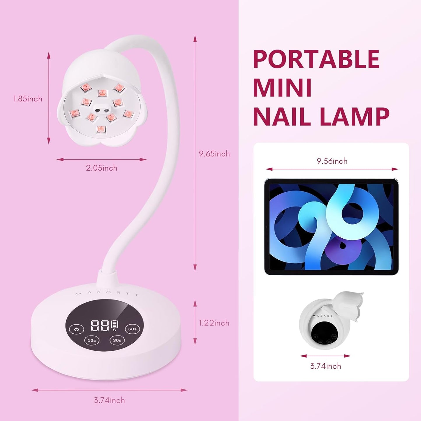 3D Nail Gel Sculpting Kit - DIY Nail Art Designs with Luminoza 10W Cordless UV/LED Lamp | 15g Bundle