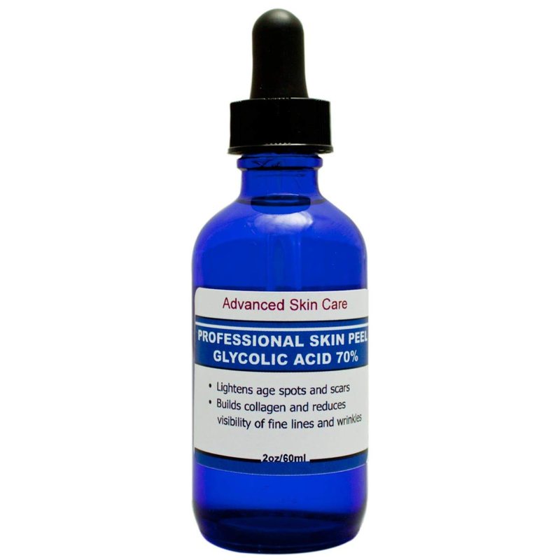 Advanced Skin Care Glycolic Acid Face Peel Serum 70% Strength - at Home Chemical Peel for face 2oz