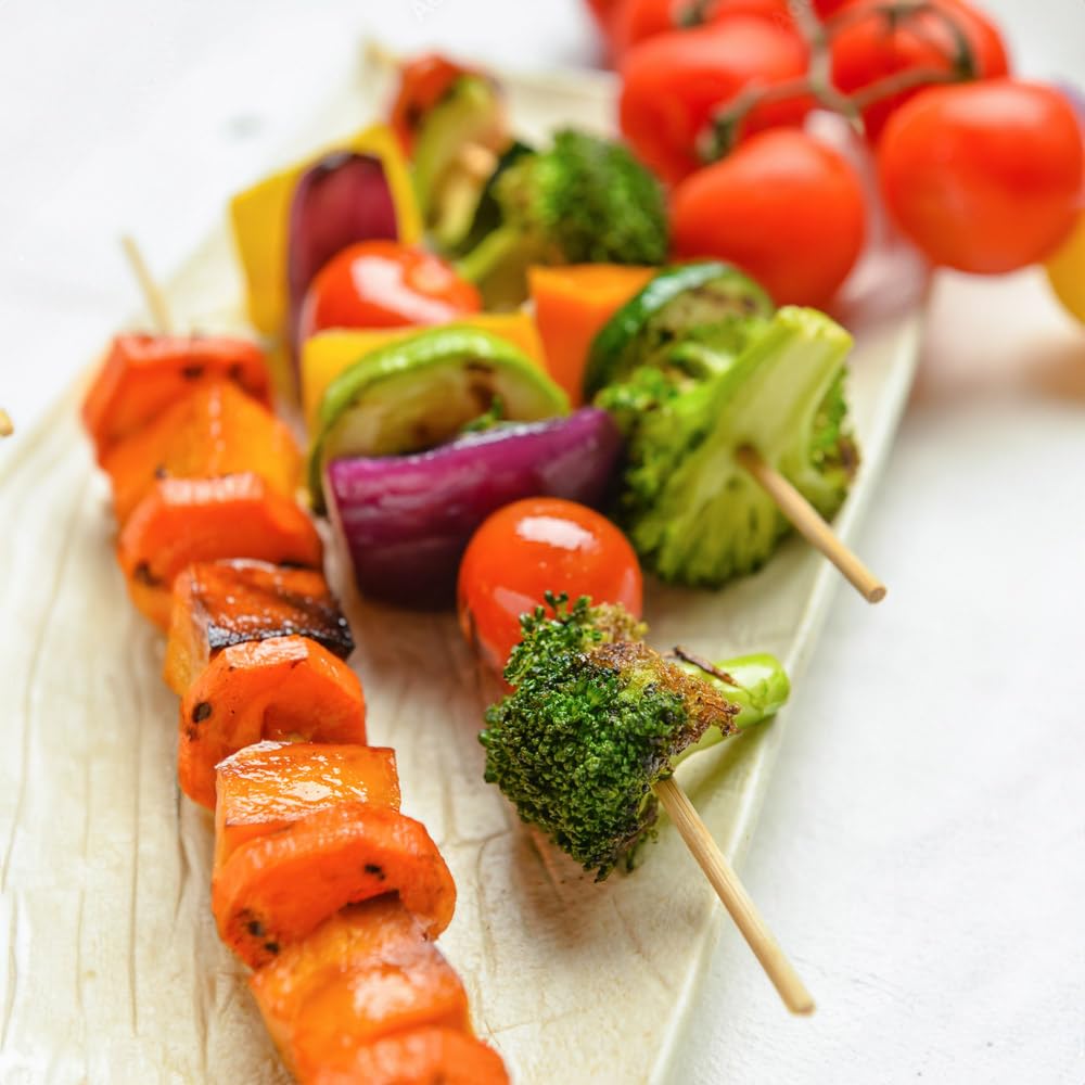 HIC Kitchen Bamboo BBQ Kabob Grill Skewers, 4-Inches Long, Set of 100