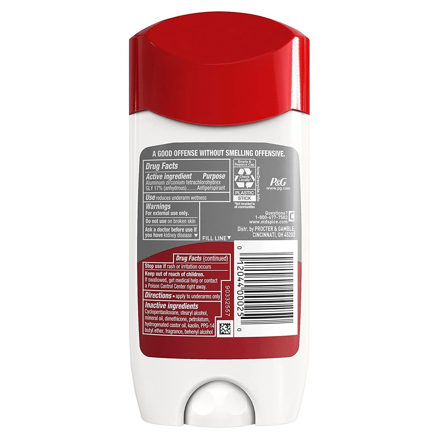 Old Spice Anti-Perspirant & Deodorant | High Endurance Pure Sport 3 oz - Pack of 5