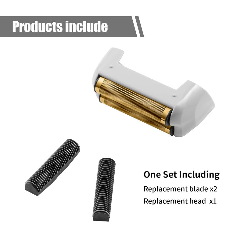 2 Pack Pro Shaver Replacement Foil and Cutters Compatible with Andis ProFoil Lithium foil Shaver, Golden