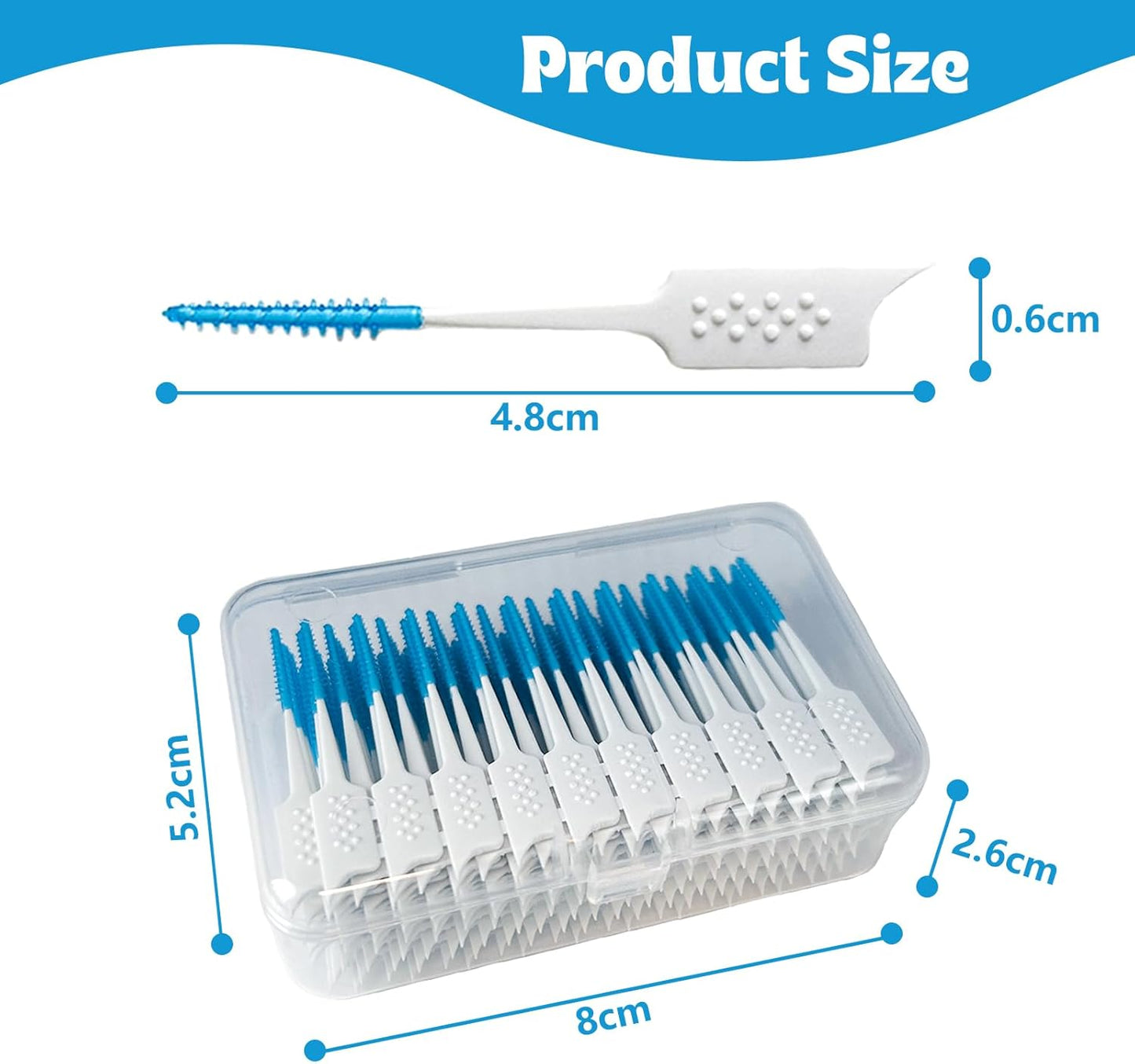 Dental Floss Picks Soft Silicone interdental Brush, Braces Brush, Floss Picks for Teeth, Disposable interdental Brush, Suitable for Cleaning Teeth Health(Green, 160pcs)