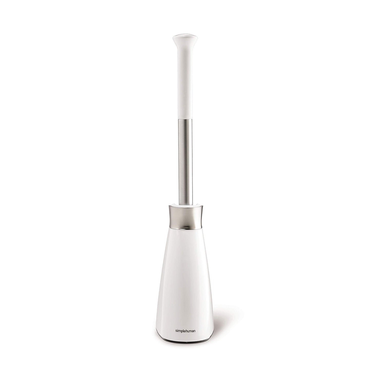 simplehuman Replacement Toilet Brush Head, Easy Screw On, Stiff Outer Bristles, White Plastic