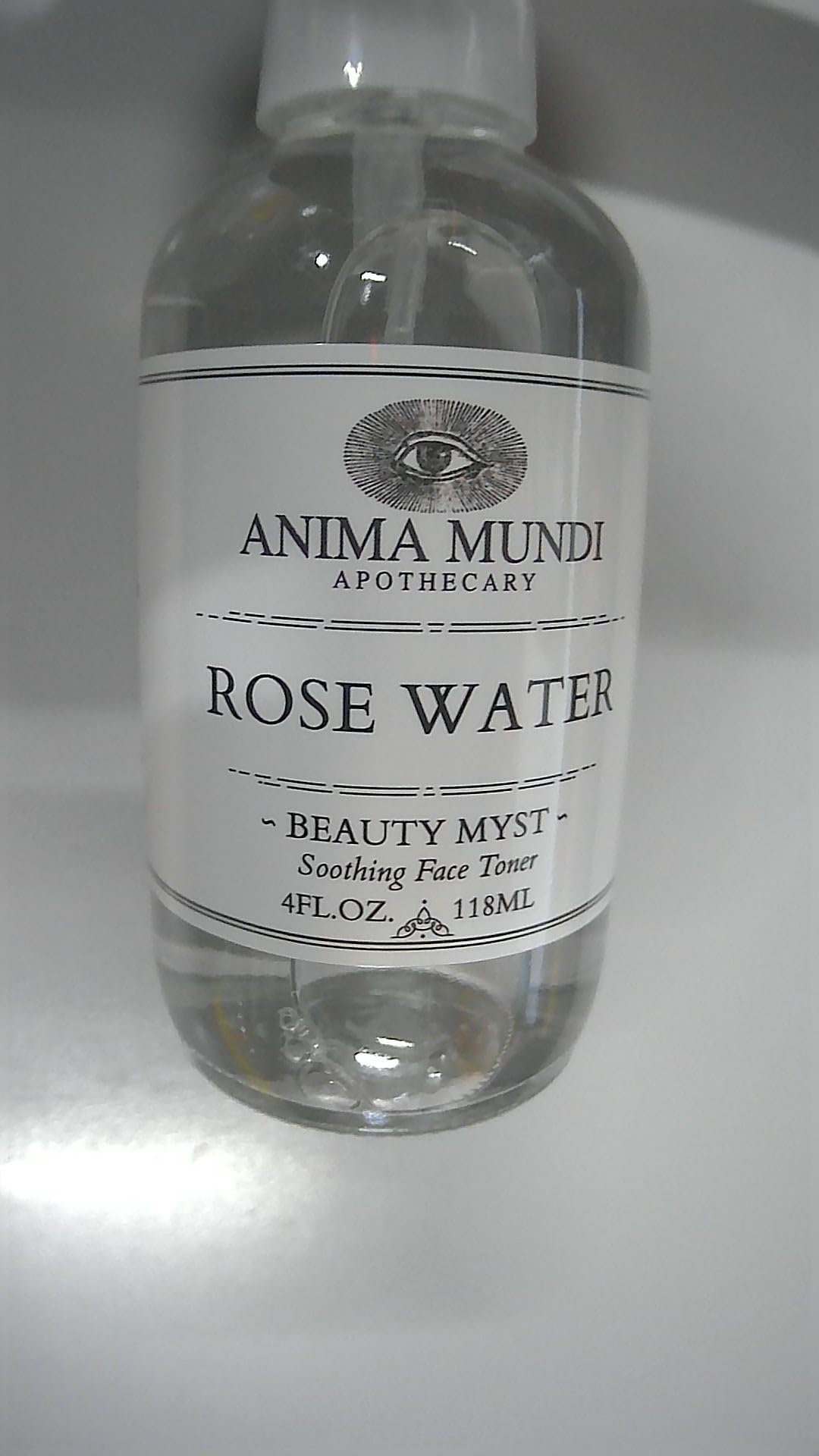 Anima Mundi Apothecary Soothing Rose Water Face Toner - Beauty Myst Facial Spray Helps Reduce Redness, Calm Skin, & Slow Signs of Aging - Made with Rose Distillate & Hints of Citrus (4 oz/118 ml)