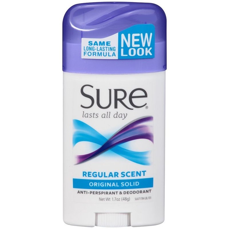 Sure Wide Anti-Perspirant Deodorant Original Solid Regular Scent 1.70 oz (Pack of 12)