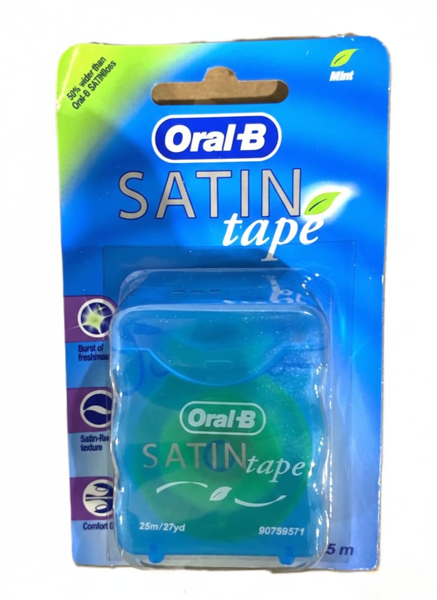 Oral-B Statin Tape Dental Floss 25m (6 Units) by Oral-B Satin Tape Mint