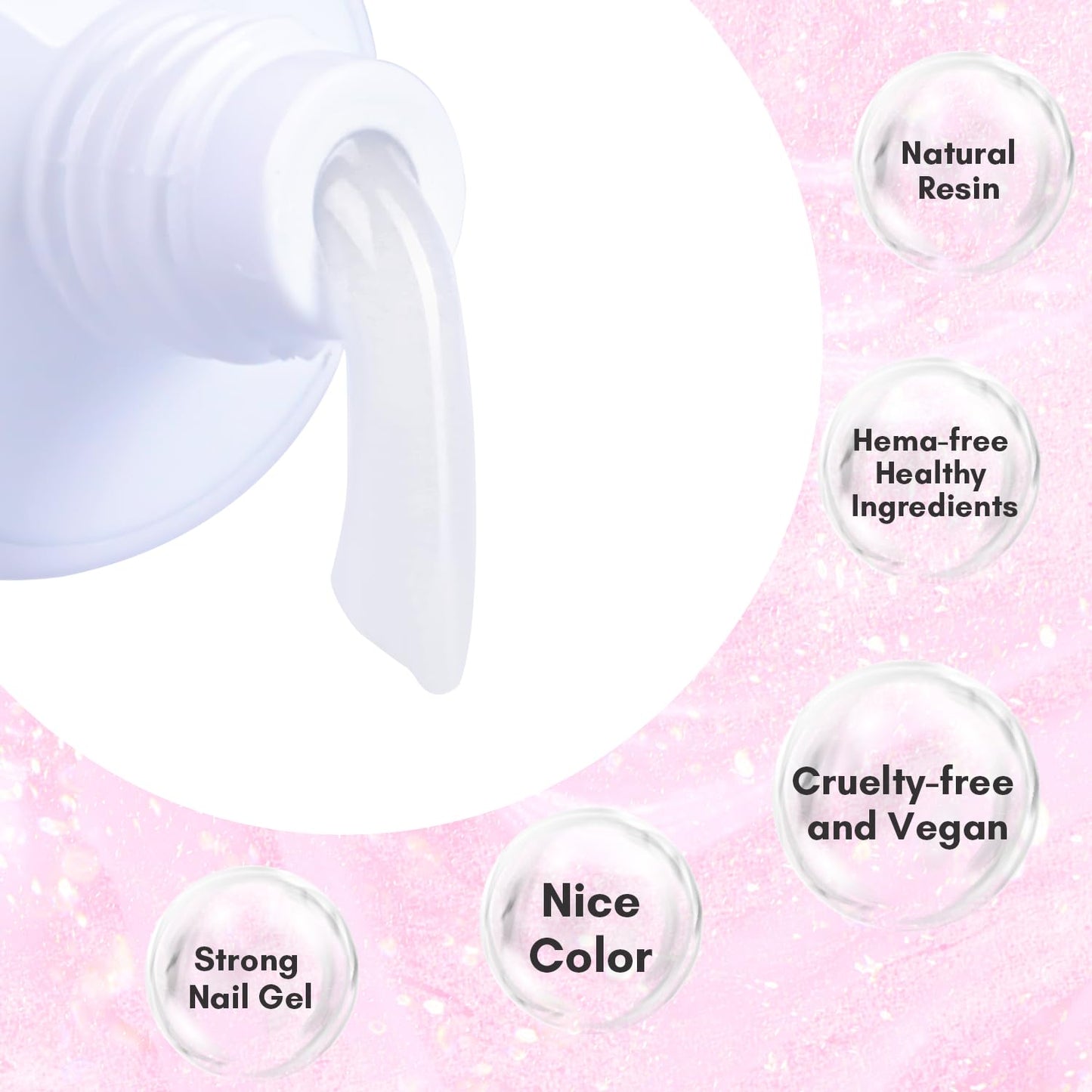 Makartt Poly Nail Gel: Clear 50ML Gel Builder for Natural-Looking Strengthener 3D Molding Gel for Trendy Nail Art-Long-Lasting and Easy to Use Supplies