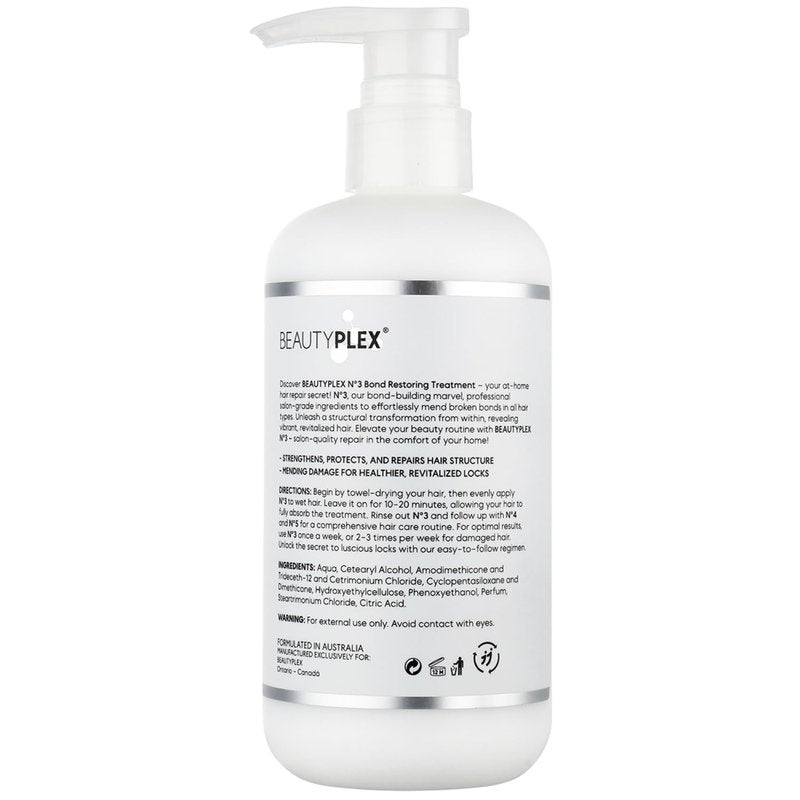 No. 3 Bond Repair Hair Treatment | Fino Hair Mask for Damaged Hair Deep Conditioning Hair Mask Bio Complex - Pre Shampoo - 450 ml (15.2 Oz)