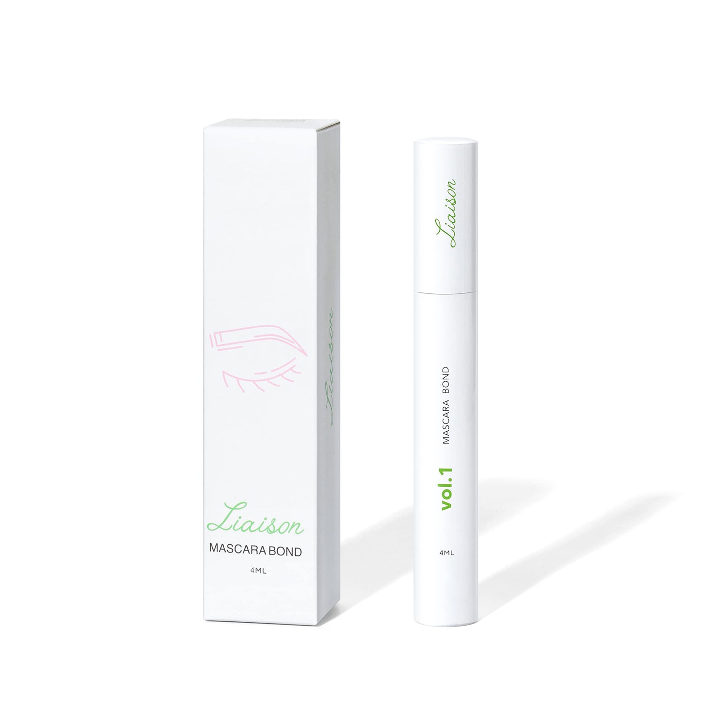 Mascara Bond (4ml) Volumizing & Lengthening Mascara with Peptide Growth Complex for Long Lashes - No Clump, No Glue with Lash Growth Serum - Enhance Volume, Definition, and Strength for Fuller Lashes