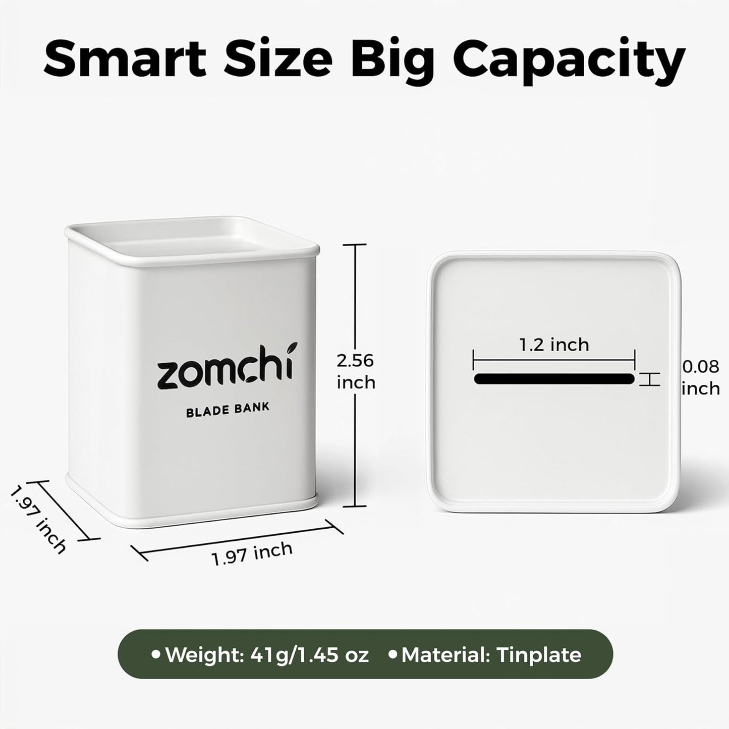 ZOMCHI Razor Blade Bank for Safety Razor Blade Storagement, Used Double Edge Safety Razor Blade Disposal Case (Black)