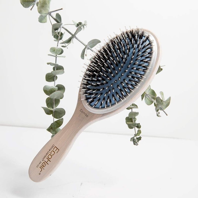 Olivia Garden EcoHair Paddle Bamboo Hair Brush, EH-CO, Combo