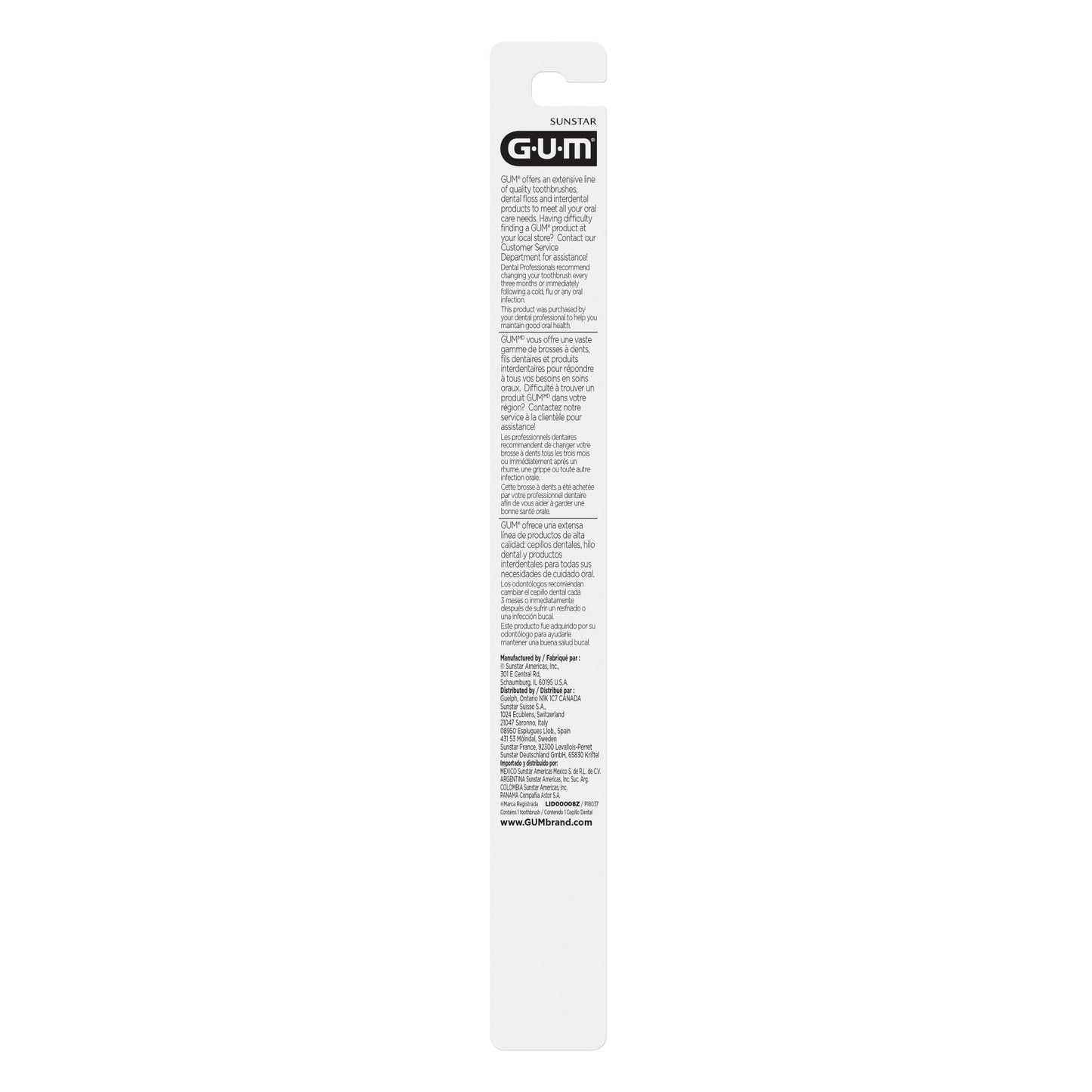 Sunstar 509P GUM Summit+ Toothbrush, Compact Head, Sensitive Bristle (Pack of 12)