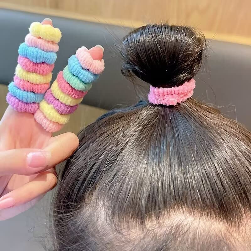 Baby Hair Ties, Bloom Toddler Hair Ties No Damage, 120pcs,Age 0-8,Ponytail Holder for Little Girls Hair Accessories, Elastic Thin Soft Hair Bands No Crease, Mini Hair Scrunchies