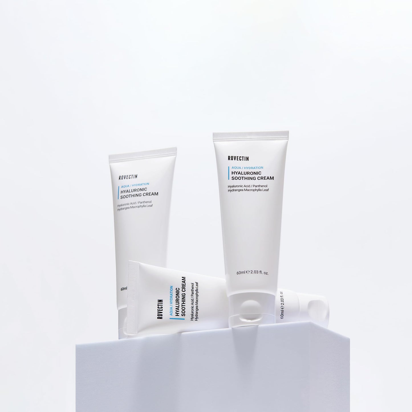 ROVECTIN Aqua Hyaluronic Soothing Cream - Skin Barrier Repair with Ceramide, Hyaluronic Acid, Niacinamide | Intense Hydrating Cream | Fragrance Free, Vegan, Korean Skincare (2.03 fl oz)