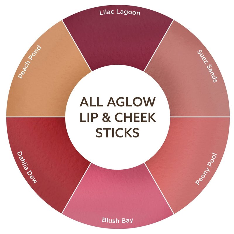 Burts Bees 100% Natural All Aglow Lip & Cheek Stick, Blush Bay - 1 Tube