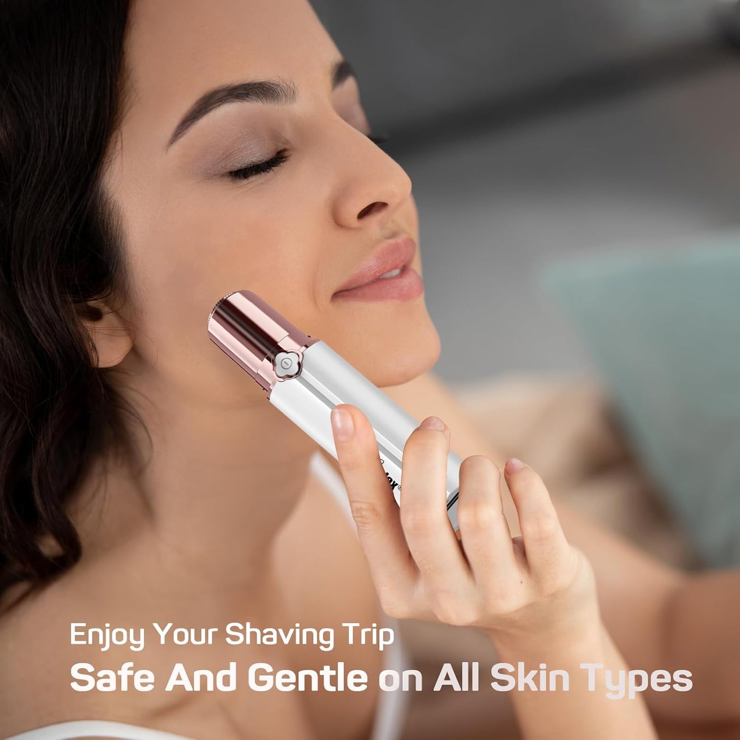 Facial Hair Removal Device for Women - 4 Replacement Heads | Chin & Upper Lip Trimmer