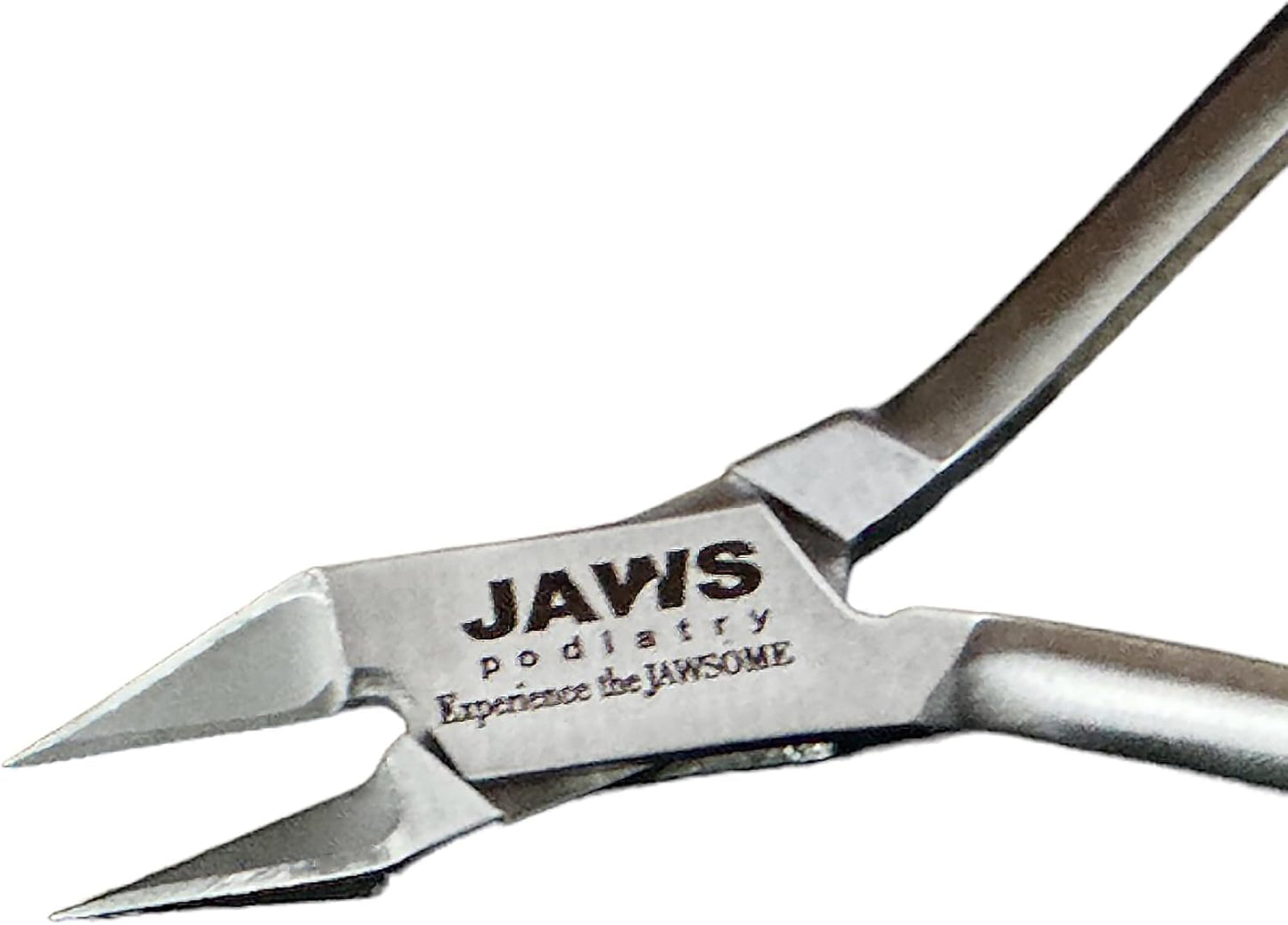 Jaws Podiatry Toenail Clippers - Surgical-Grade Stainless Steel, Double-Action Blades | Compact Silver Pedicure Tool for Thick Nails