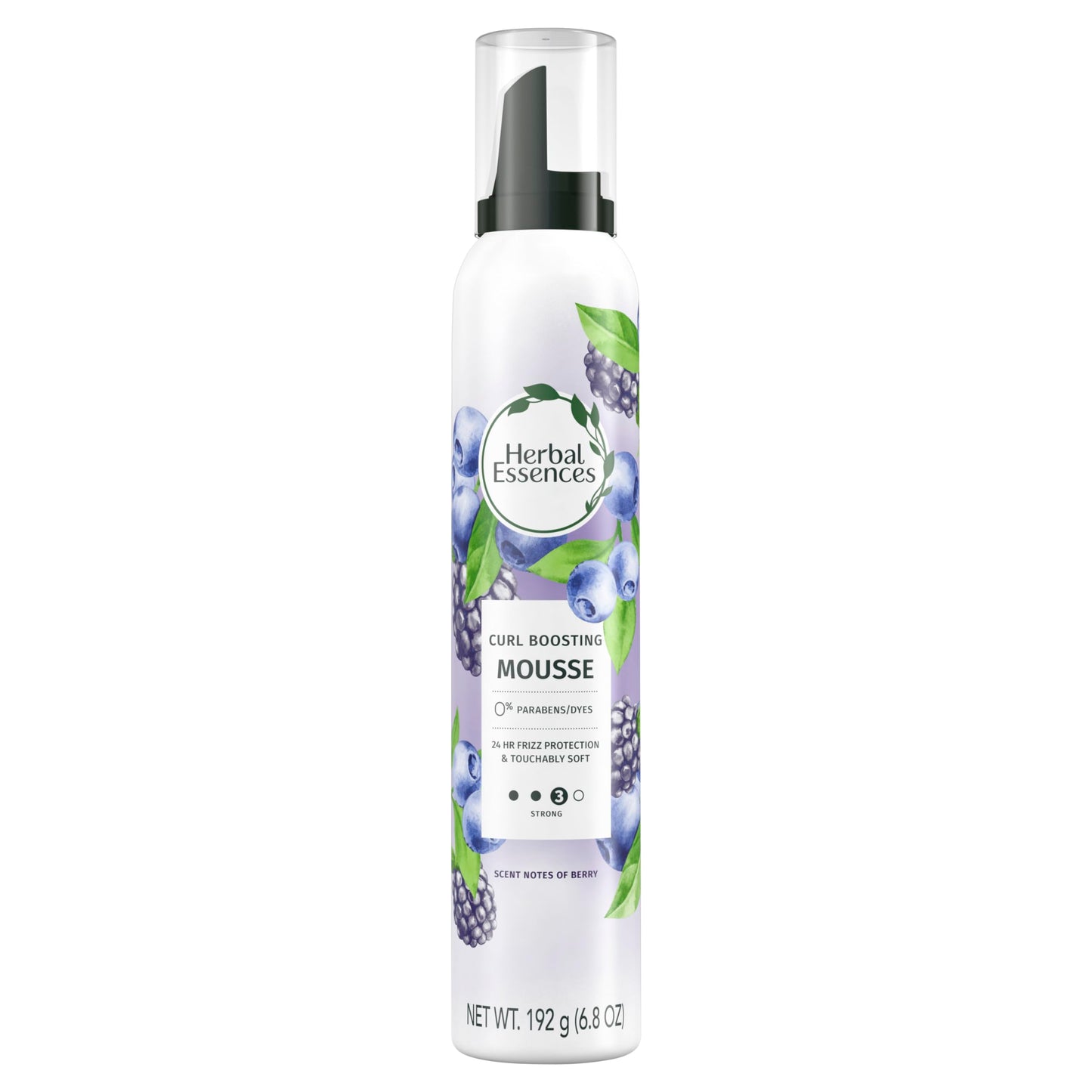 Herbal Essences Curl Boosting Mousse, Frizz Control for Curly & Wavy Hair, Long-Lasting Hold with Berry Scent, Paraben & Dye, Cruelty-Free, 6.8 Fl Oz Each, 3 Pack