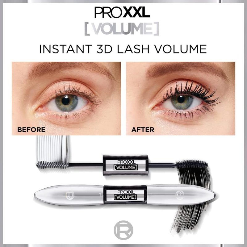 2 x L'Oreal Paris Pro XXL Volume 2 Step Mascara Mascara - Black