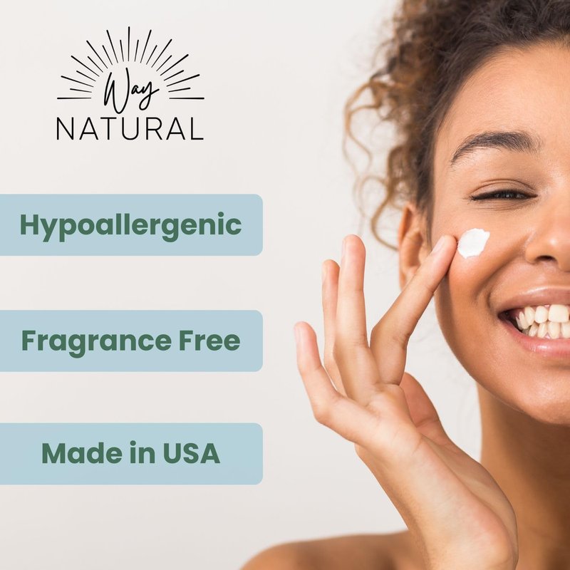 Way Natural Goat Milk Lotion, Fragrance-Free - Natural Facial Moisturizer for Women & Men w/Aloe - Hydrating Face Moisturizer for Dry Skin, Day & Night - Unscented Goat Milk Face Cream - 2oz Tube