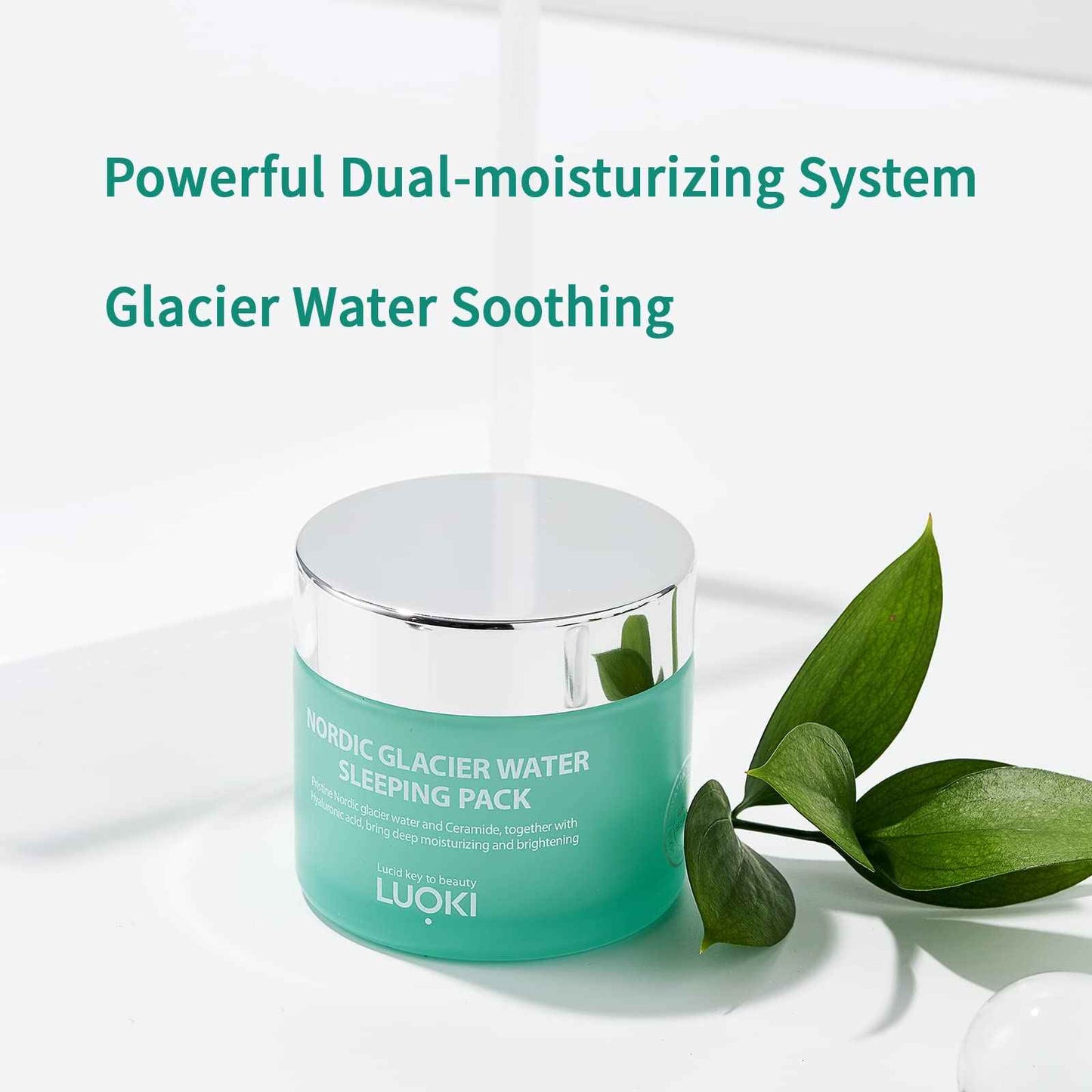 luoki Nordic Glacier Water Sleeping Pack 80g (2.82 Oz) - Skin Hydrating, Soothing & Anti Wrinkle Moisturizing Gel Cream Sleeping Mask