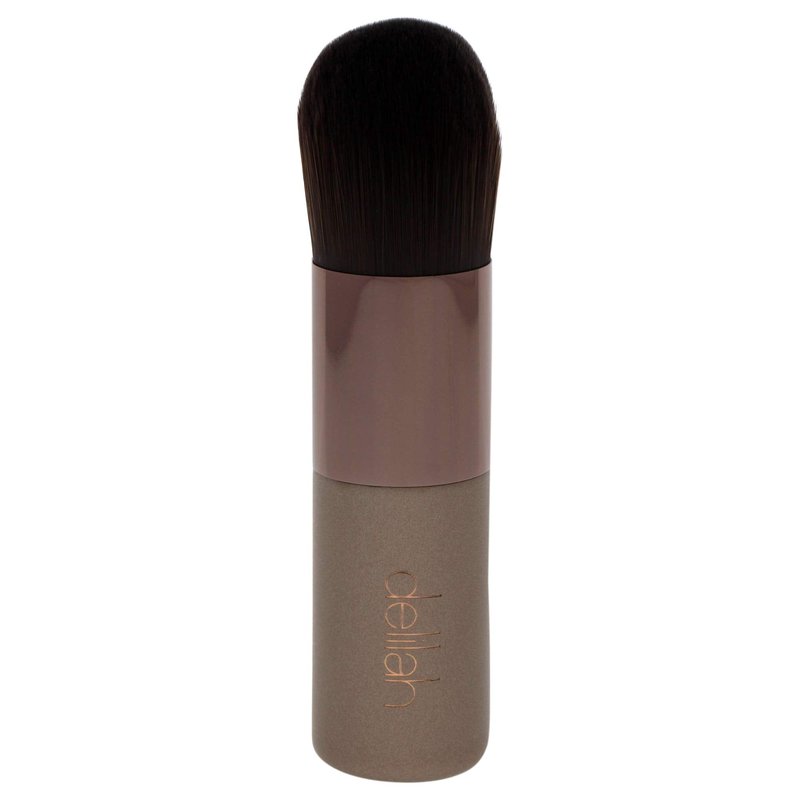 delilah - Foundation Kabuki Complexion Brush - Synthetic Fibre Liquid Blending And Buffing Makeup Tool - Wooden HAndle - For all Skin Type - Cruelty Free - 1 Pc