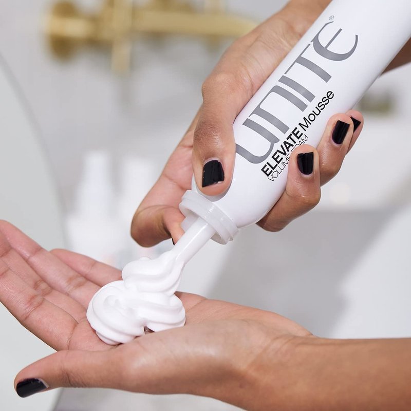 UNITE Hair – ELEVATE Mousse – Weightless Styling Foam for Full-Bodied Volume, Shine & Flexible Hold – Frizz-Free Finish – UV & Thermal Protection – 6 Oz