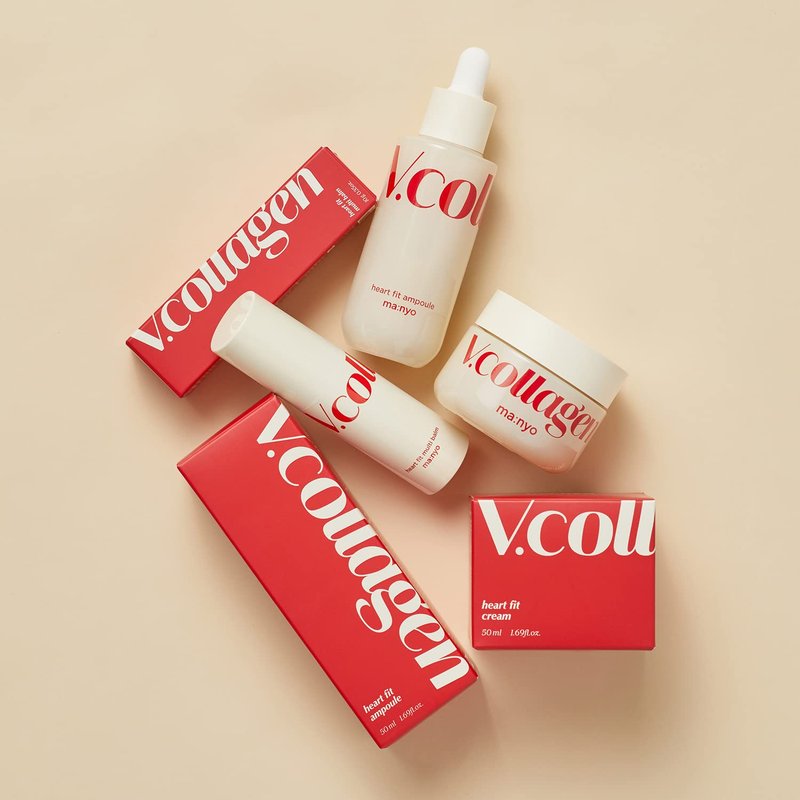 ma:nyo V.collagen Heart Fit Cream (50ml/1.69fl oz) - Vegan, Reduce wrinkles, Face Lift effect