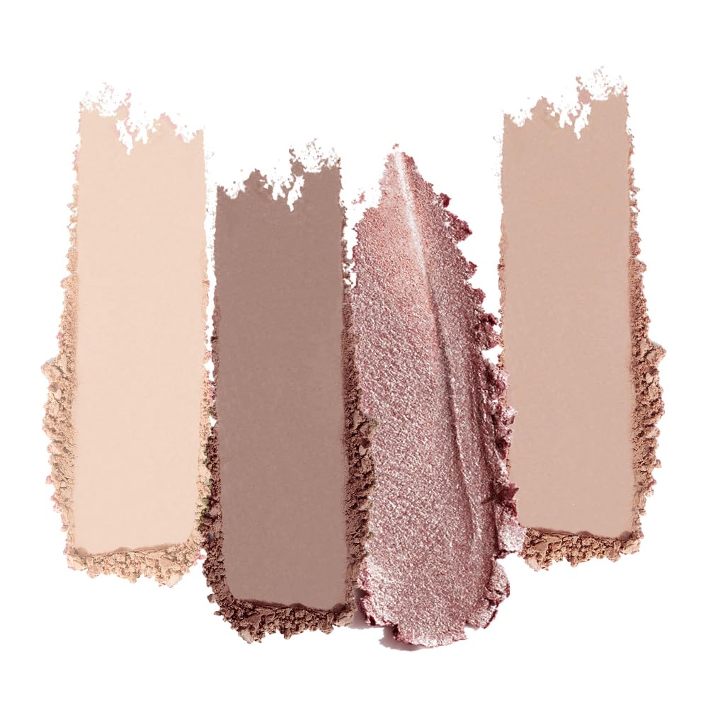 Warm Neutral Nude Eyeshadow Palette - Matte & Shimmer High Pigment | Mini Everyday Makeup with Mirror for All Eye Colors