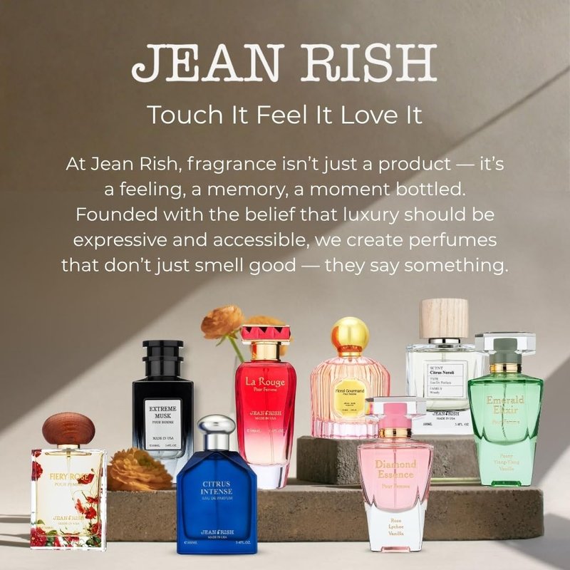 Jean Rish Love Nectar Perfume for Women Eau De Parfum, Long-Lasting Luxury Fragrance, Made In USA - Jasmine, Vanilla, Patchouli, Musk Scent - 100ml / 3.4 oz