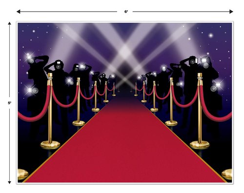 Red Carpet Insta-Mural Party Accessory (1 count) (1/Pkg)