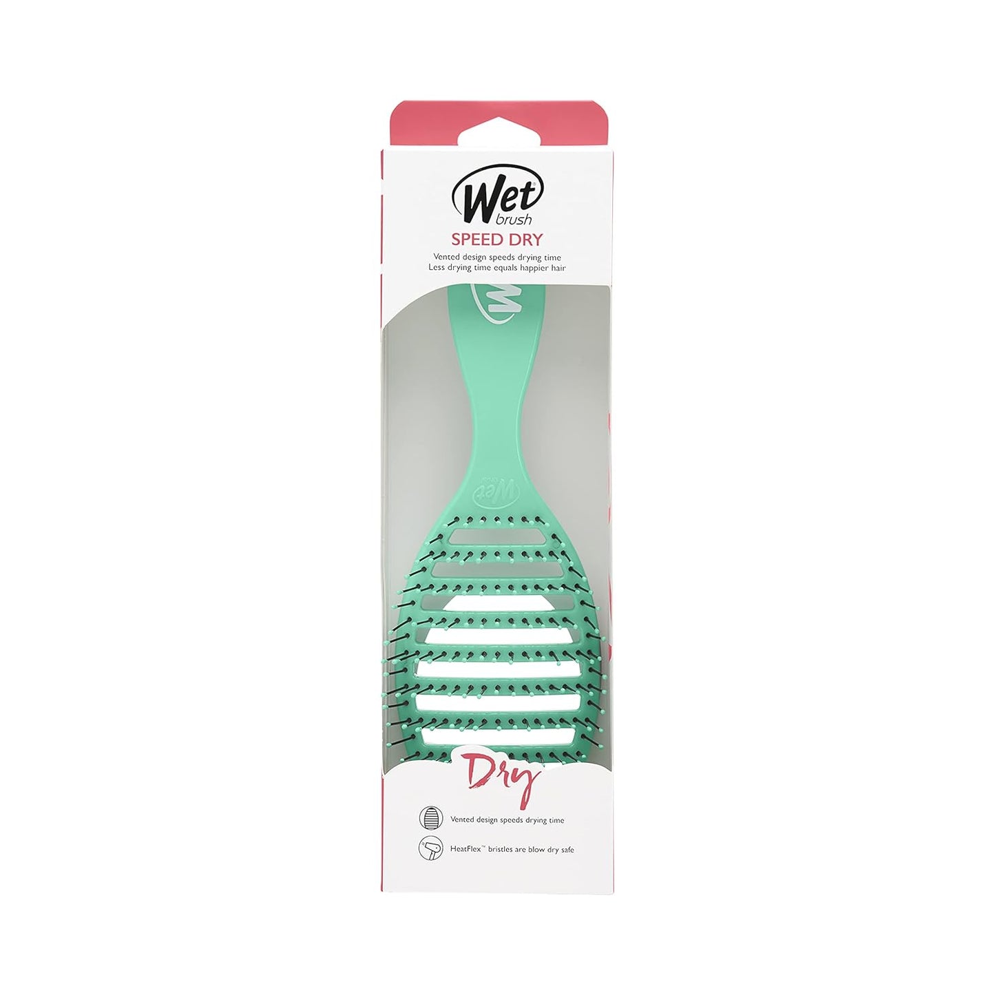 Wet Brush Speed Dry Hair Brush - Pink - Vented Design and Ultra Soft HeatFlex Bristles Are Blow Dry Safe With Ergonomic Handle Manages Tangle and Uncontrollable Hair - Pain-Free