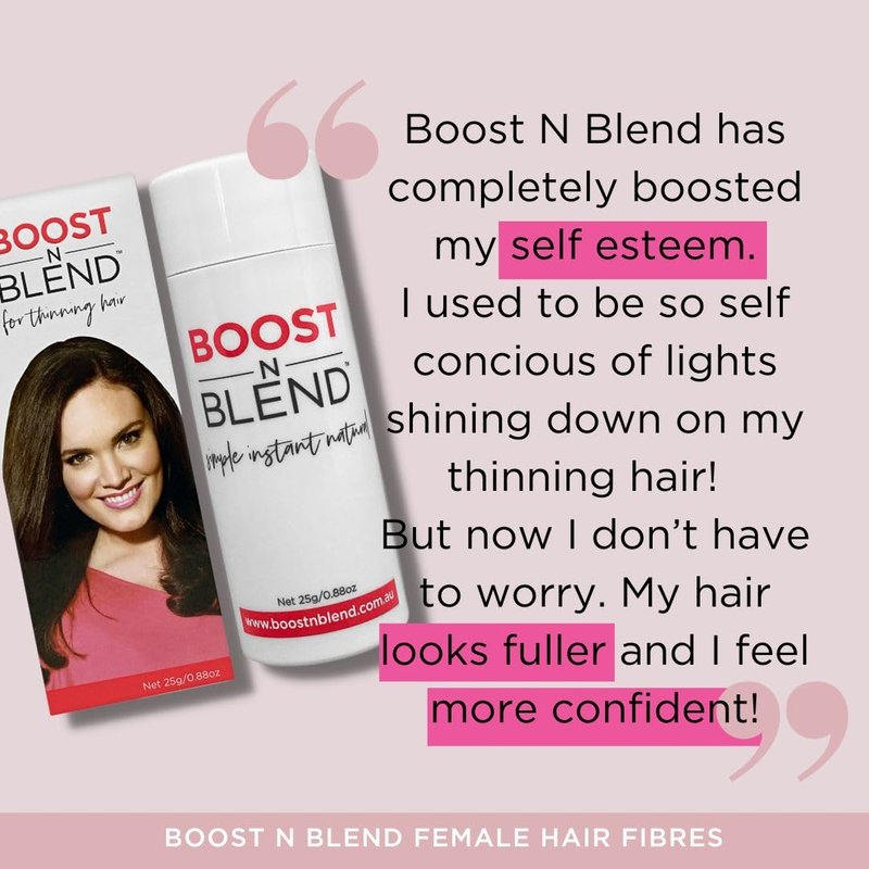 Boost N Blend Scalp Concealer - Hair Powder & Fibers for Thinning Hair | 25g Volumizing Solution