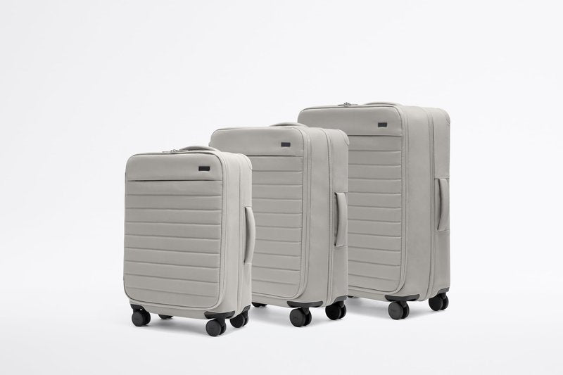 Away Bigger Carry-On Luggage - 23-Inch Lightweight, Expandable Softside Suitcase with 360° Spinner Wheels, Interior Compression System, TSA-Accepted Lock - Cloud Gray