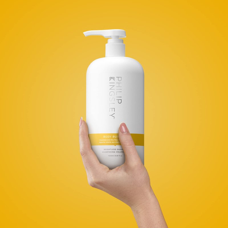 PHILIP KINGSLEY | Body Building Weightless Shampoo | Volumizing Shampoo for Fine, Limp, Flat, Flyaway Hair | Hydrates, Thickens, Lifts and Adds Volume and Shine | 33.8oz
