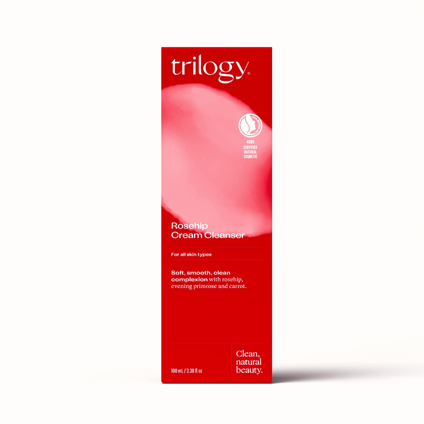 Trilogy Cream Cleanser for Unisex, 3.3 Ounce